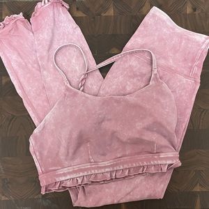 Joy Lab Ruffle legging and sports bra set
